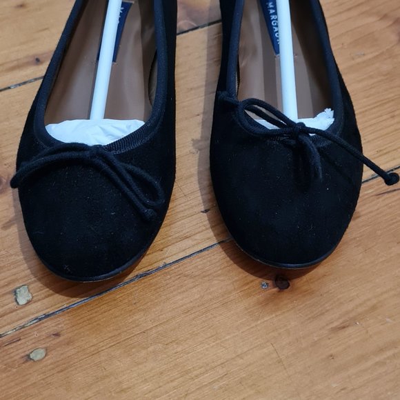 Margaux NY, Black Suede "Demi" Ballet Flat - Size 35.5 - Picture 3 of 7